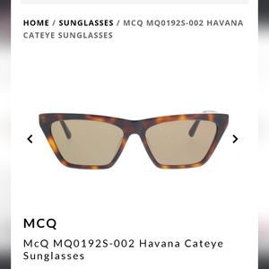 MCQ women's cat eye sunglasses used 2 times. Like new.